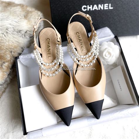 chanel t strap|Chanel slingbacks.